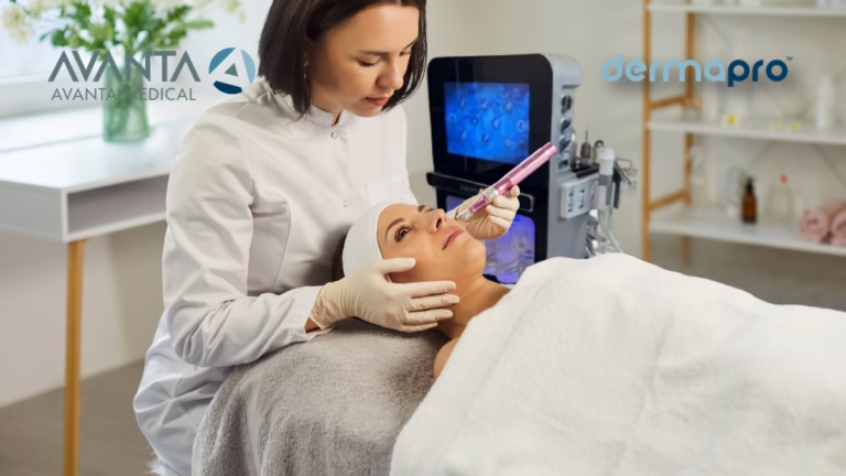 DermaPro revenue boost — all-in-one skincare device facial treatment with hydrodermabrasion and RF skin tightening by AVANTA Medical